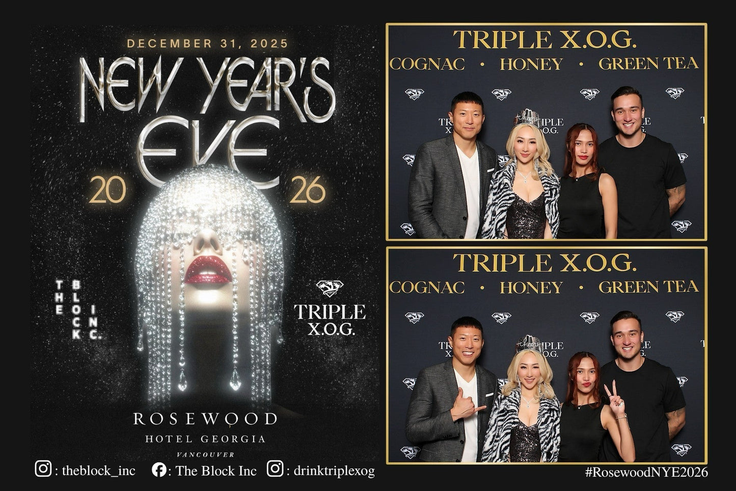 Vancouver’s New Year’s Eve: the NYE Gala 2026, presented by Triple X.O.G. and The Block Inc at the iconic Rosewood Hotel Georgia in downtown Vancouver.