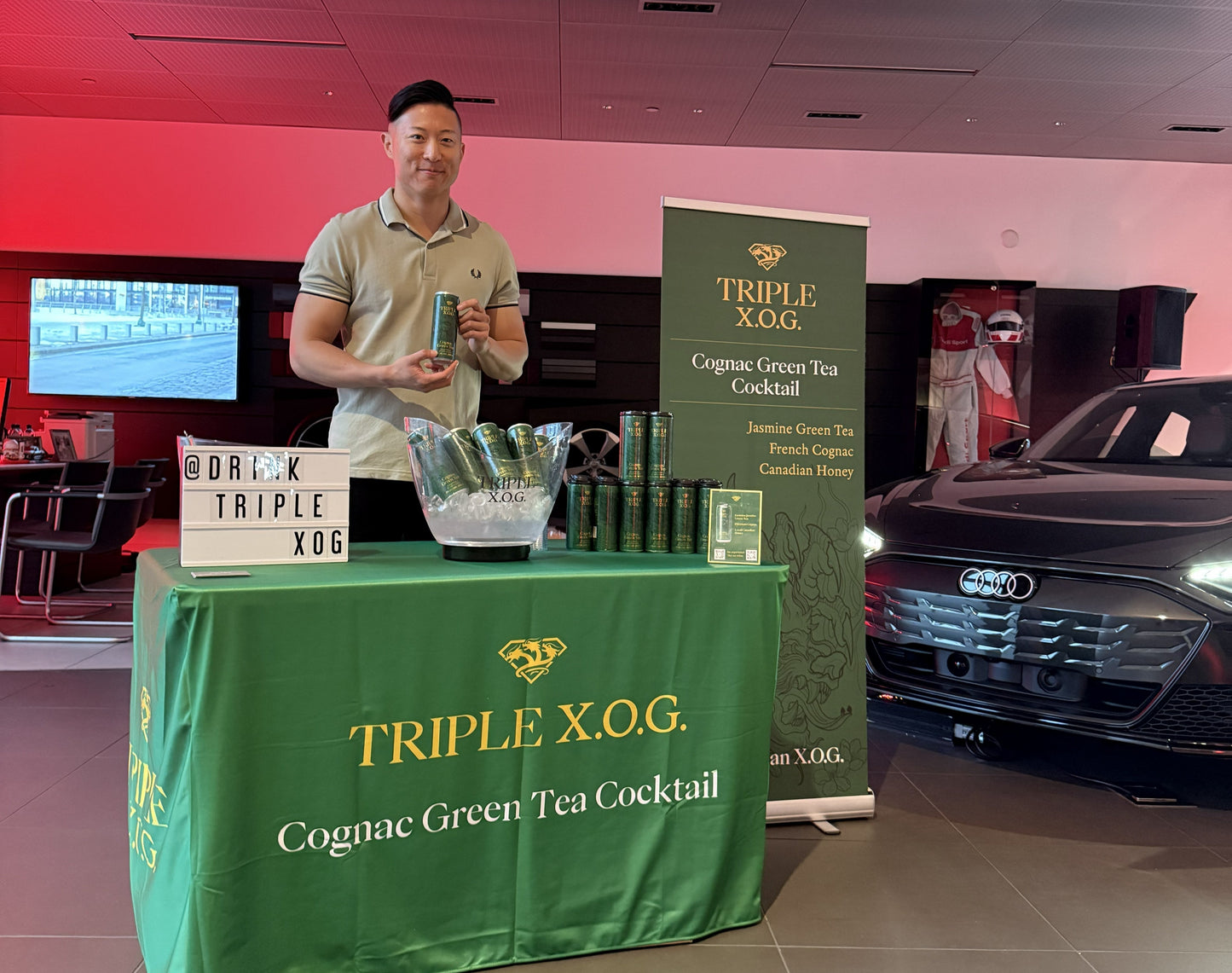 Triple X.O.G. at the Audi Q5/A5 Launch Event hosted at Open Road Auto Group, celebrating the next generation of automotive innovation, design, and luxury.